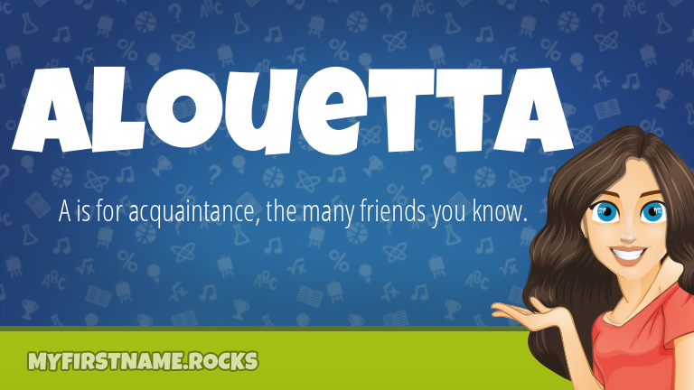 My First Name Alouetta Rocks!