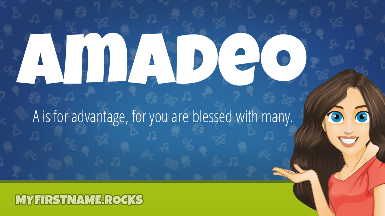 My First Name Amadeo Rocks!