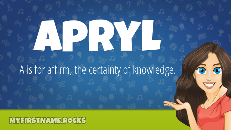 My First Name Apryl Rocks!