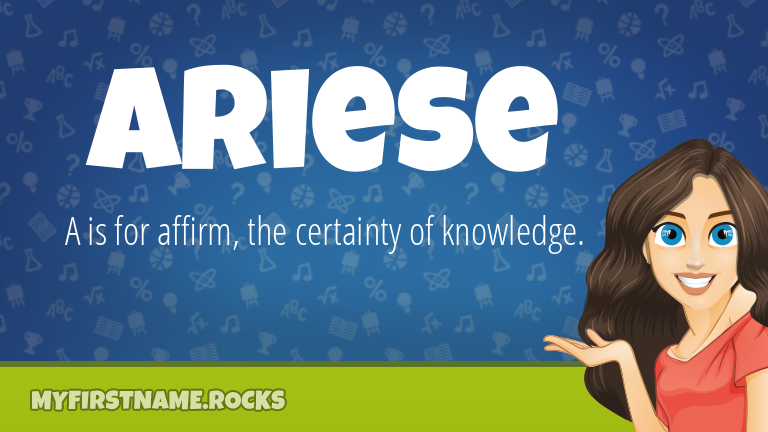 My First Name Ariese Rocks!