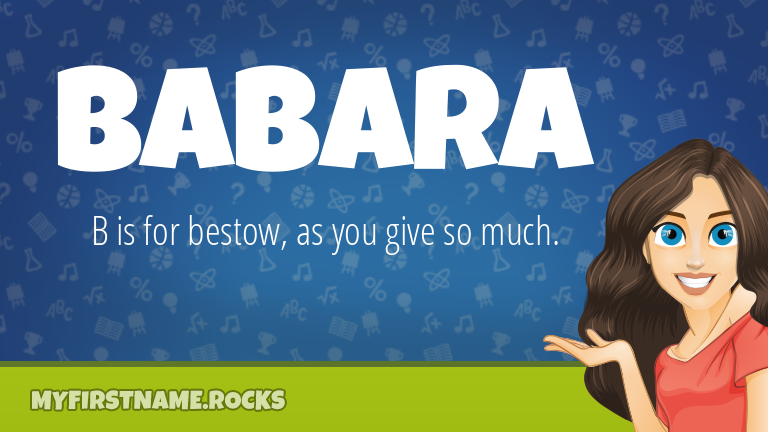 My First Name Babara Rocks!