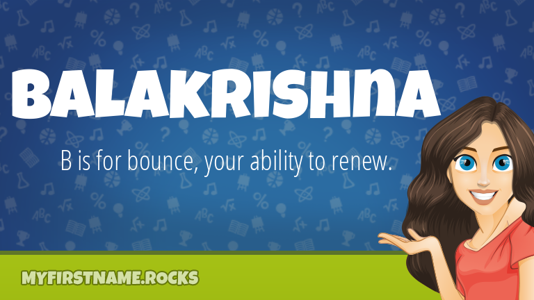 My First Name Balakrishna Rocks!