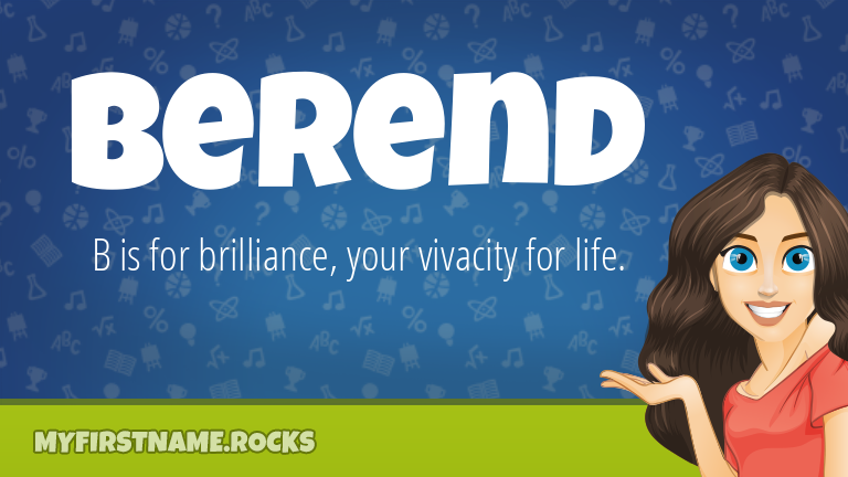 My First Name Berend Rocks!