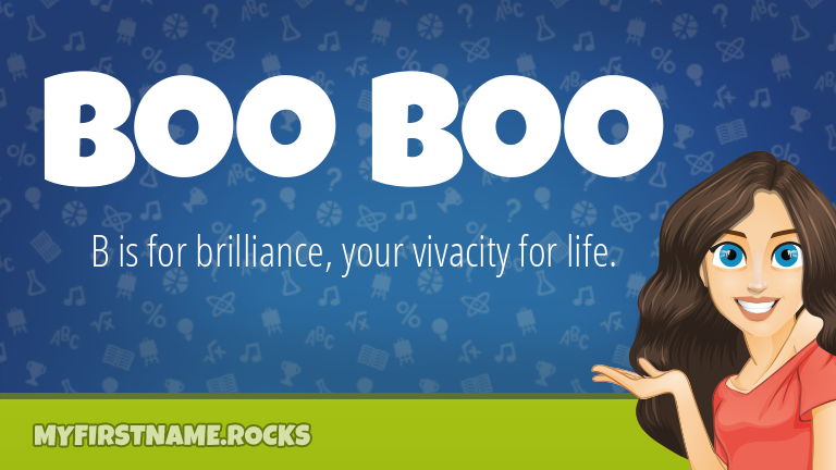 My First Name Boo Boo Rocks!