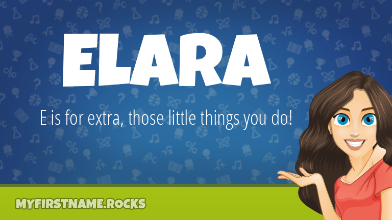 My First Name Elara Rocks!