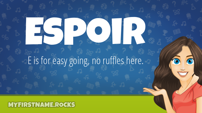 My First Name Espoir Rocks!
