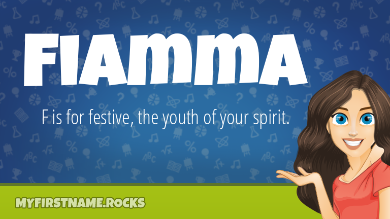 My First Name Fiamma Rocks!