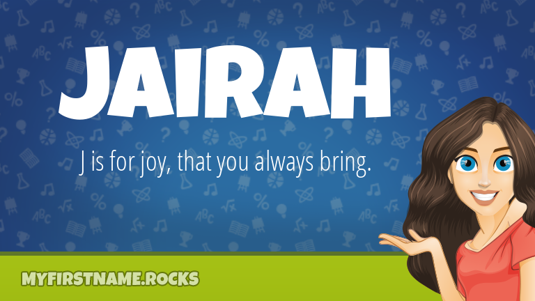My First Name Jairah Rocks!