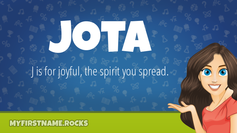 My First Name Jota Rocks!