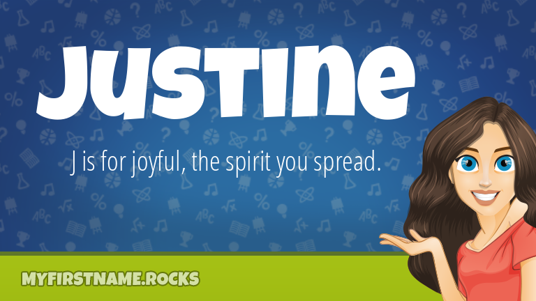 My First Name Justine Rocks!