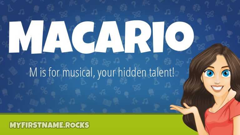 My First Name Macario Rocks!