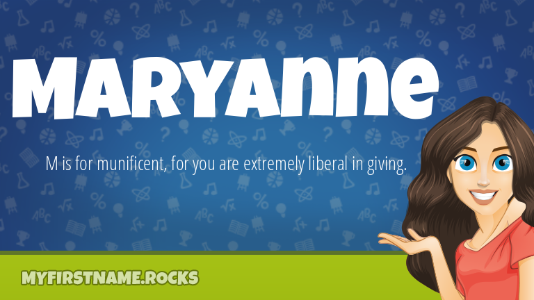 My First Name Maryanne Rocks!