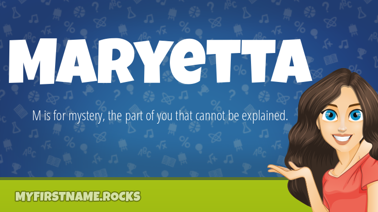 My First Name Maryetta Rocks!