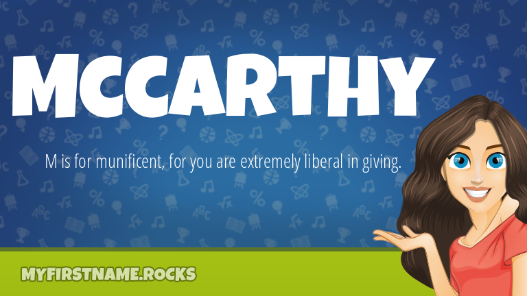My First Name Mccarthy Rocks!