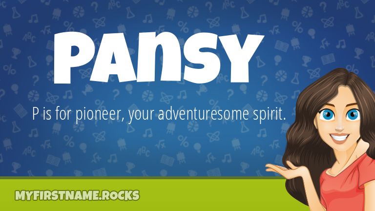 My First Name Pansy Rocks!
