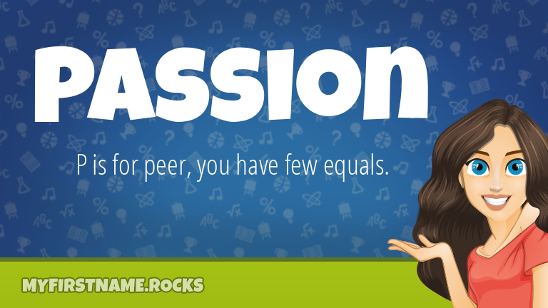 My First Name Passion Rocks!
