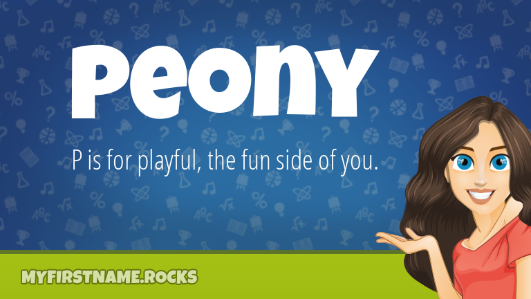 My First Name Peony Rocks!