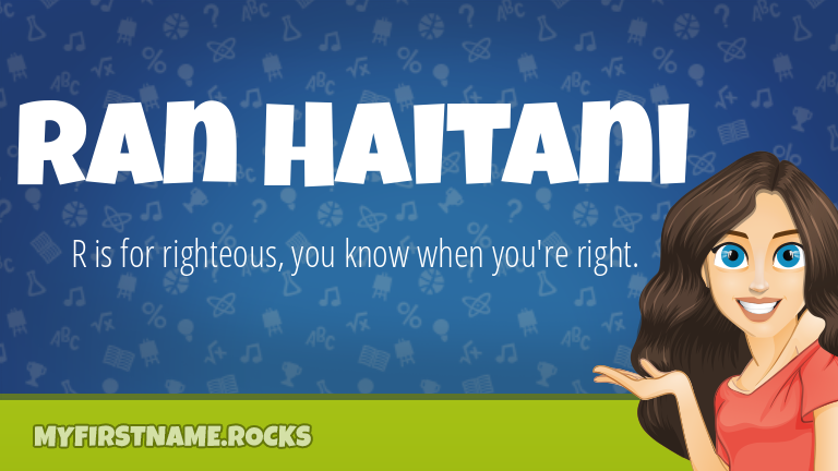My First Name Ran Haitani Rocks!