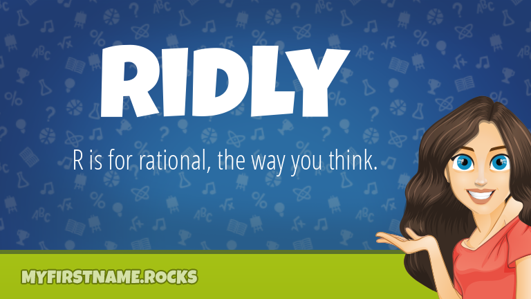 My First Name Ridly Rocks!