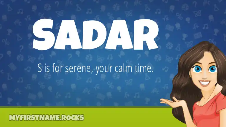 sadar-first-name-personality-popularity