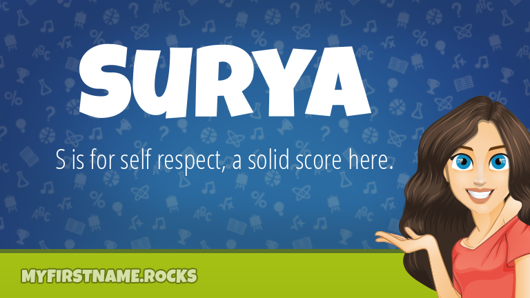 My First Name Surya Rocks!