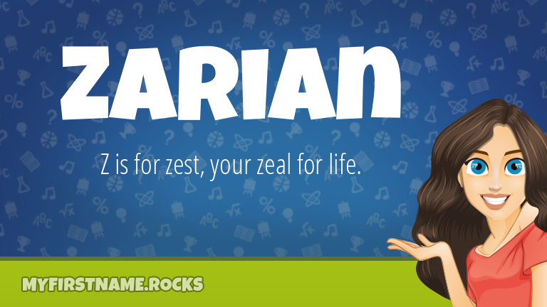 My First Name Zarian Rocks!