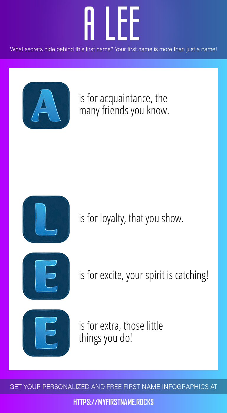 A Lee Infographics