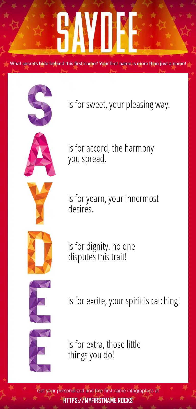 saydee-first-name-personality-popularity