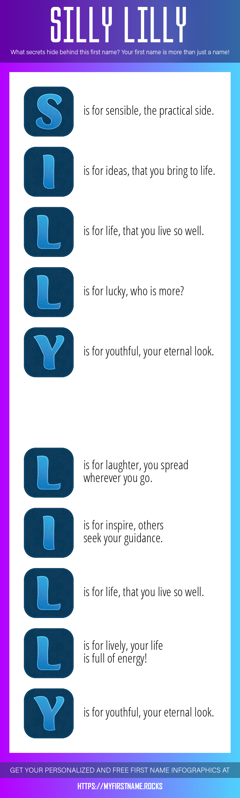 Silly Lilly Infographics